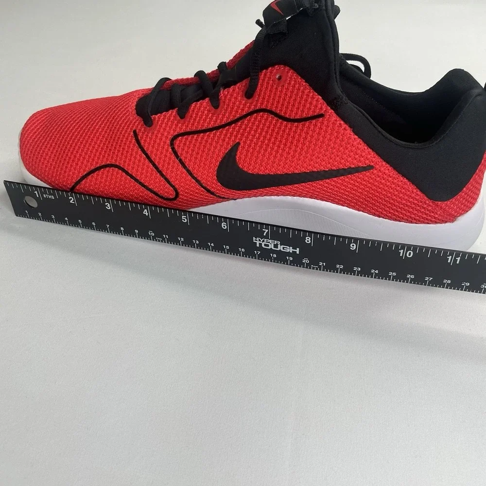 Nike Running Shoes Men 11.5 Red Black Mesh Lightweight Athletic Sneakers (NEW)